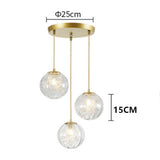 Modern Nordic Glass Globe Pendant Light Artistic Spherical Hanging Lamp for Kitchen and Bedroom