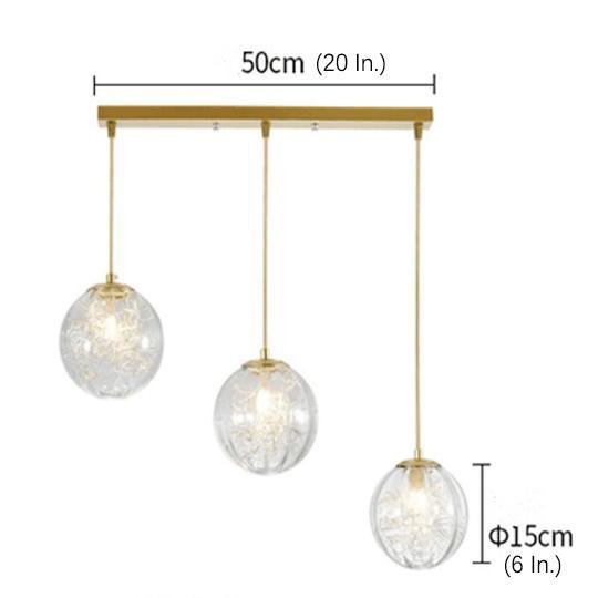 Modern Nordic Glass Globe Pendant Light Artistic Spherical Hanging Lamp for Kitchen and Bedroom
