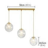 Modern Nordic Glass Globe Pendant Light Artistic Spherical Hanging Lamp for Kitchen and Bedroom