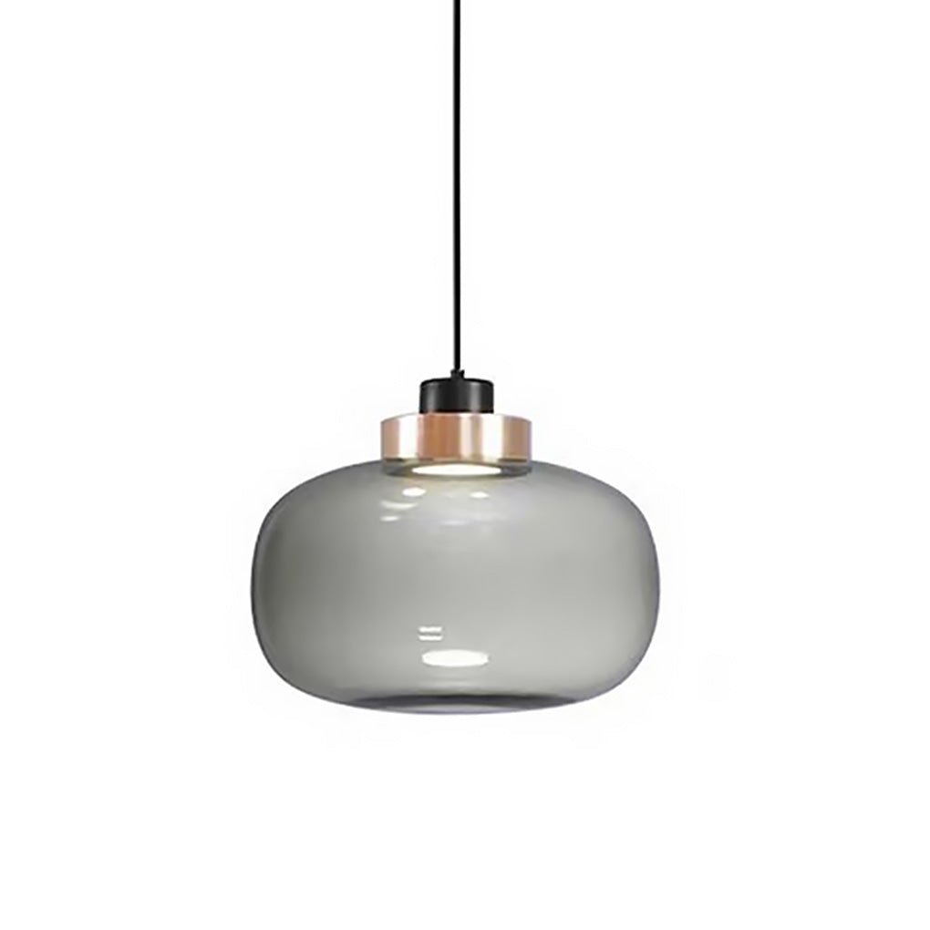 Modern Nordic Glass LED Pendant Light Minimalist Hanging Fixture for Bedroom Bedside and Dining Room
