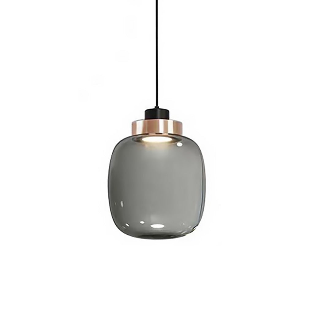 Modern Nordic Glass LED Pendant Light Minimalist Hanging Fixture for Bedroom Bedside and Dining Room
