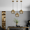 Modern Nordic Glass Pendant Lamp with Iron Metal for Kitchen Island and Bedroom