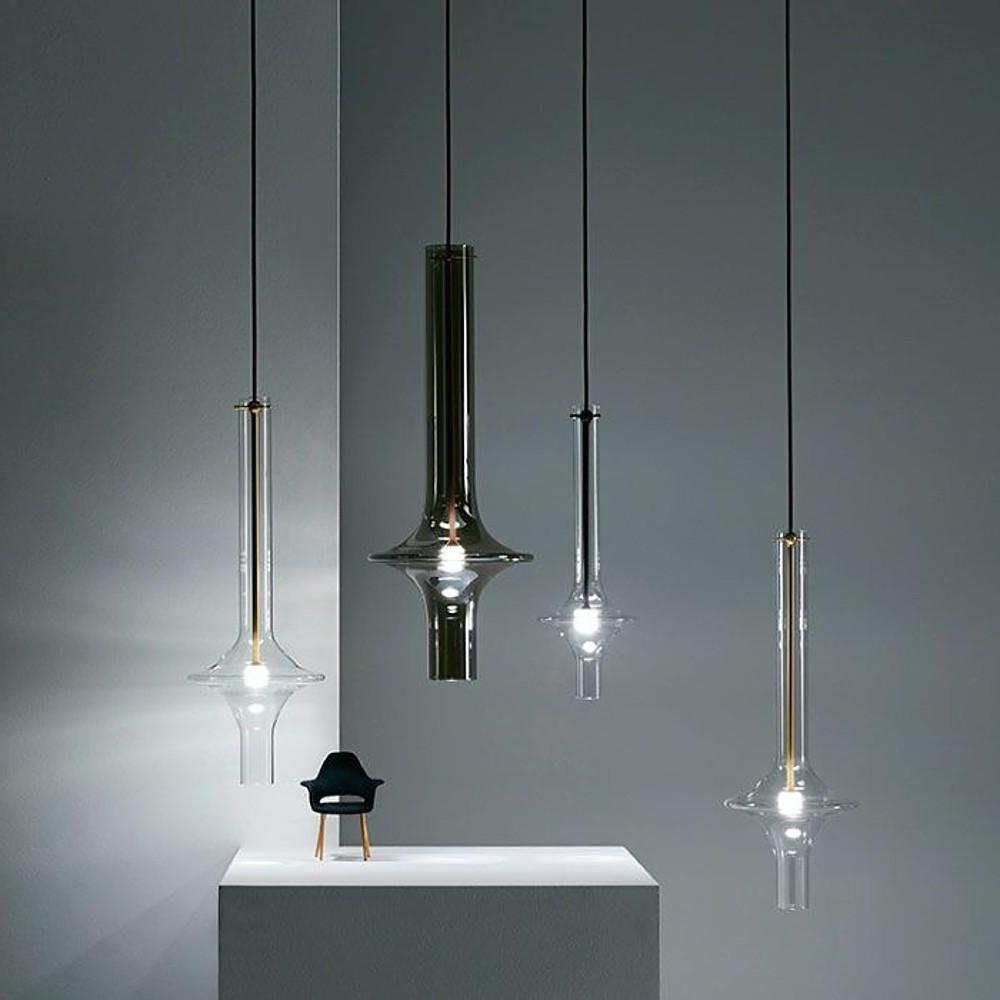 Modern Nordic Glass Pendant Light Adjustable Height LED Hanging Lamp for Living Room Kitchen and Entryway