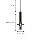 Modern Nordic Glass Pendant Light Adjustable Height LED Hanging Lamp for Living Room Kitchen and Entryway