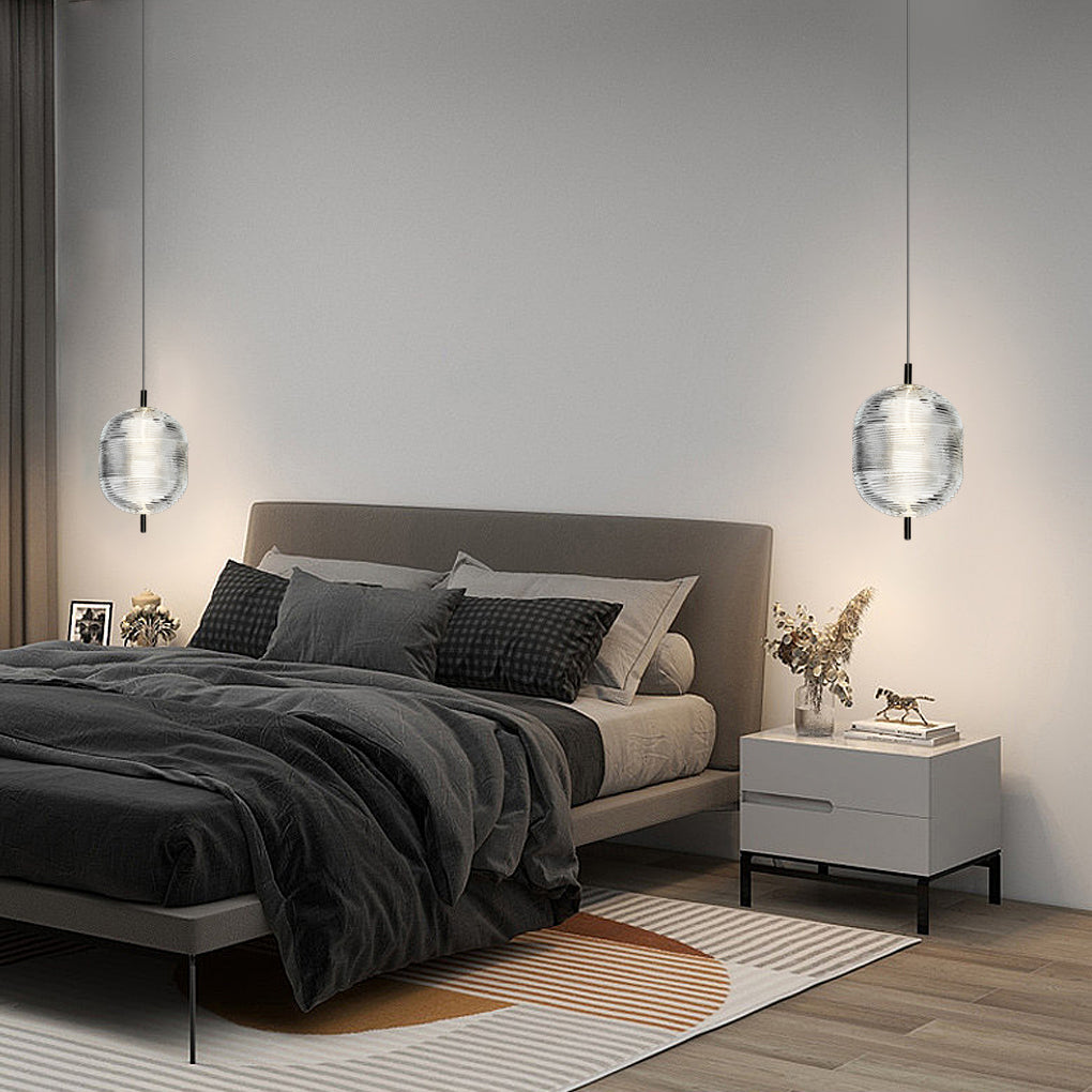 Modern Nordic Glass Shade LED Pendant Light Iron Chandelier for Kitchen Island and Dining Room