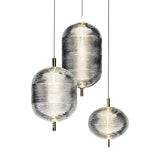 Modern Nordic Glass Shade LED Pendant Light Iron Chandelier for Kitchen Island and Dining Room