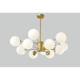 Modern Nordic Globe Cluster Pendant Light Metal and Glass LED Ceiling Fixture for Living Room