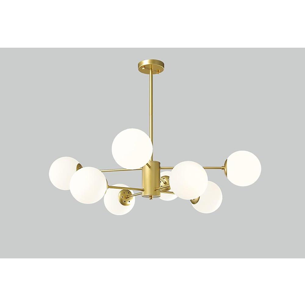 Modern Nordic Globe Cluster Pendant Light Metal and Glass LED Ceiling Fixture for Living Room
