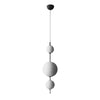 Modern Nordic Gourd White Glass Bubble LED Pendant Lamp Iron Chandelier for Living Room