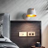 Modern Nordic Hat Style Matte Metal Wall Sconce Lamp for Bedroom and Hallway Lighting