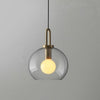 Modern Nordic Industrial Glass Globe Pendant Light for Kitchen Island and Dining Room