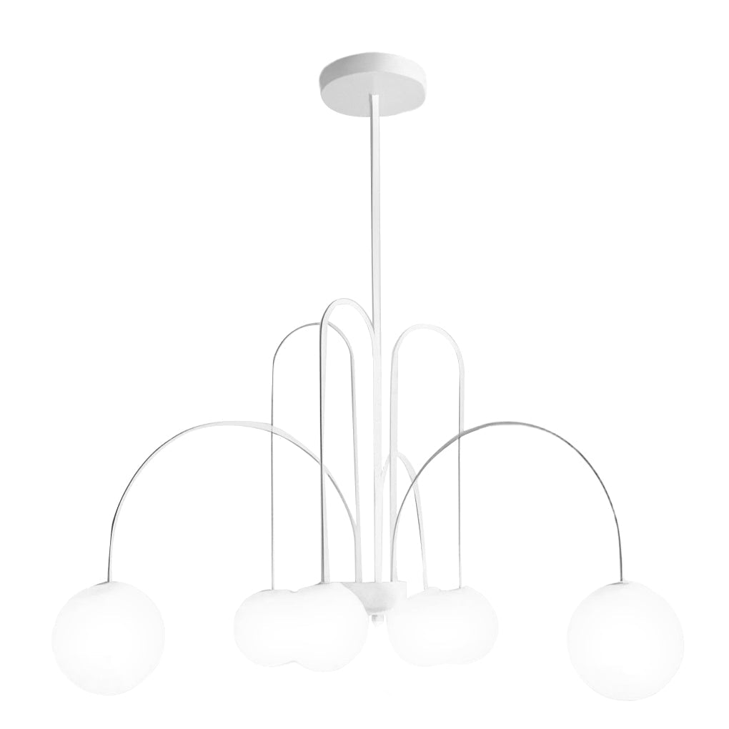 Modern Nordic Iron and Glass Chandelier G9 LED Multi Light Ceiling Fixture for Dining Living Room