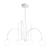 Modern Nordic Iron and Glass Chandelier G9 LED Multi Light Ceiling Fixture for Dining Living Room
