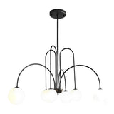 Modern Nordic Iron and Glass Chandelier G9 LED Multi Light Ceiling Fixture for Dining Living Room