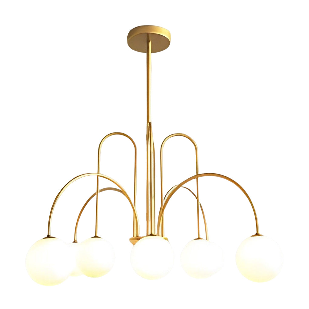 Modern Nordic Iron and Glass Chandelier G9 LED Multi Light Ceiling Fixture for Dining Living Room