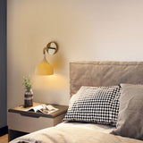 Modern Nordic Iron Wall Sconce with Pleated Lampshade for Bedroom and Corridor Lighting