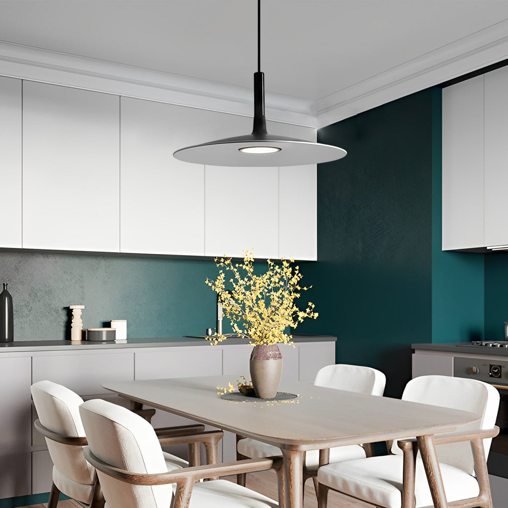 Modern Nordic LED Circular Disc Pendant Light for Kitchen and Dining Room