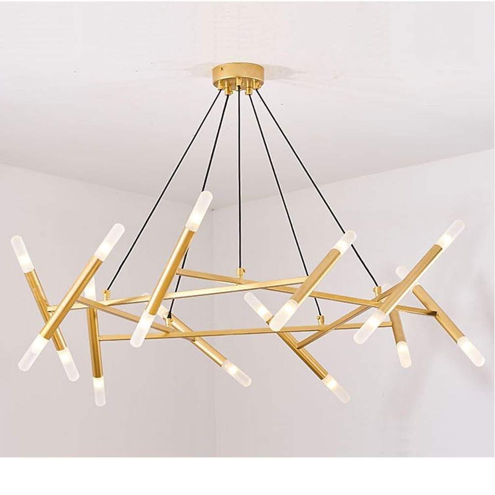Modern Nordic LED Metal Chandelier 16 Light Industrial Hanging Pendant Lamp for Living Dining Room