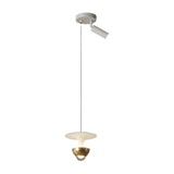 Modern Nordic LED Pendant Light with Integrated Spotlight 3 Step Dimming Hanging Ceiling Lamp