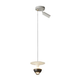 Modern Nordic LED Pendant Light with Integrated Spotlight 3 Step Dimming Hanging Ceiling Lamp