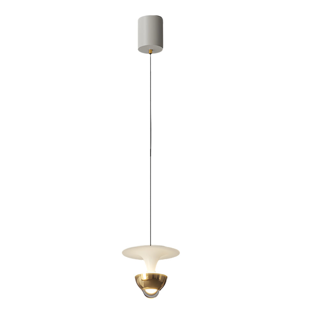 Modern Nordic LED Pendant Light with Integrated Spotlight 3 Step Dimming Hanging Ceiling Lamp