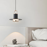 Modern Nordic LED Pendant Light with Metal and Glass Shade for Bedroom and Dining Room