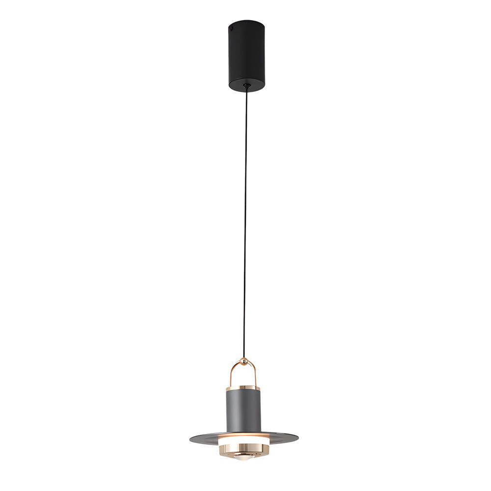 Modern Nordic LED Pendant Light with Metal and Glass Shade for Bedroom and Dining Room