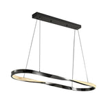 Modern Nordic LED Ring Chandelier Luxury Oval Aluminum Pendant Light with Three Step Dimming