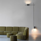 Modern Nordic LED Strip Wall Sconce with 3 Color Dimming and Iron Finish for Interior Lighting