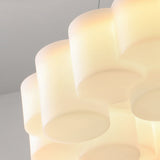 Modern Nordic LED White Ring Honeycomb Chandelier Three Step Dimming Pendant Light