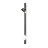 Modern Nordic Long Strip LED Wall Sconce with Three Color Dimming and Adjustable Spotlight