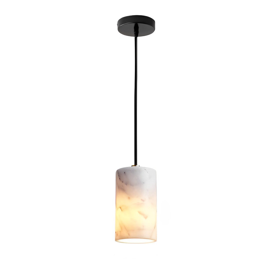 Modern Nordic Marble Cylinder Pendant Light with 3 Step Dimming for Kitchen Island