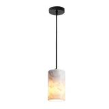 Modern Nordic Marble Cylinder Pendant Light with 3 Step Dimming for Kitchen Island