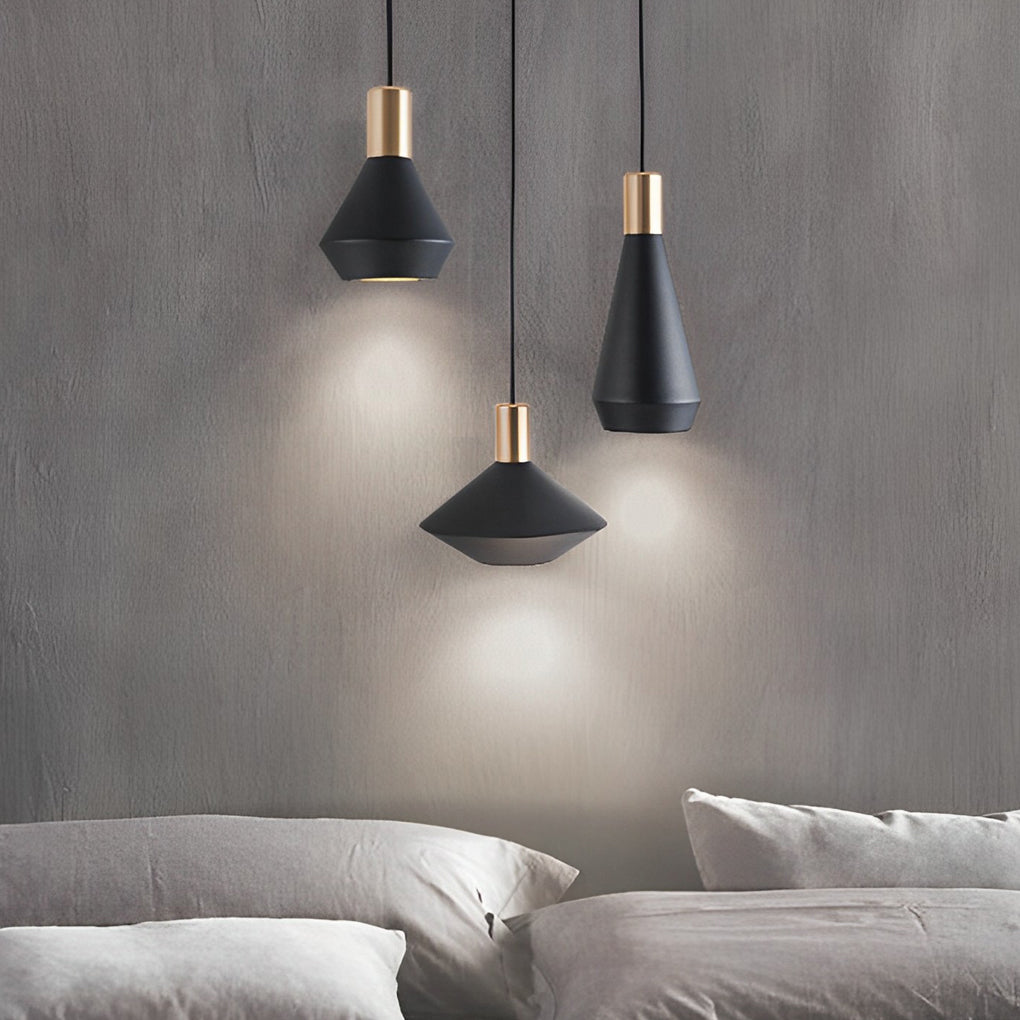 Modern Nordic Minimalist Aluminum Pendant Light Geometric Small Chandelier for Kitchen Island and Bedside