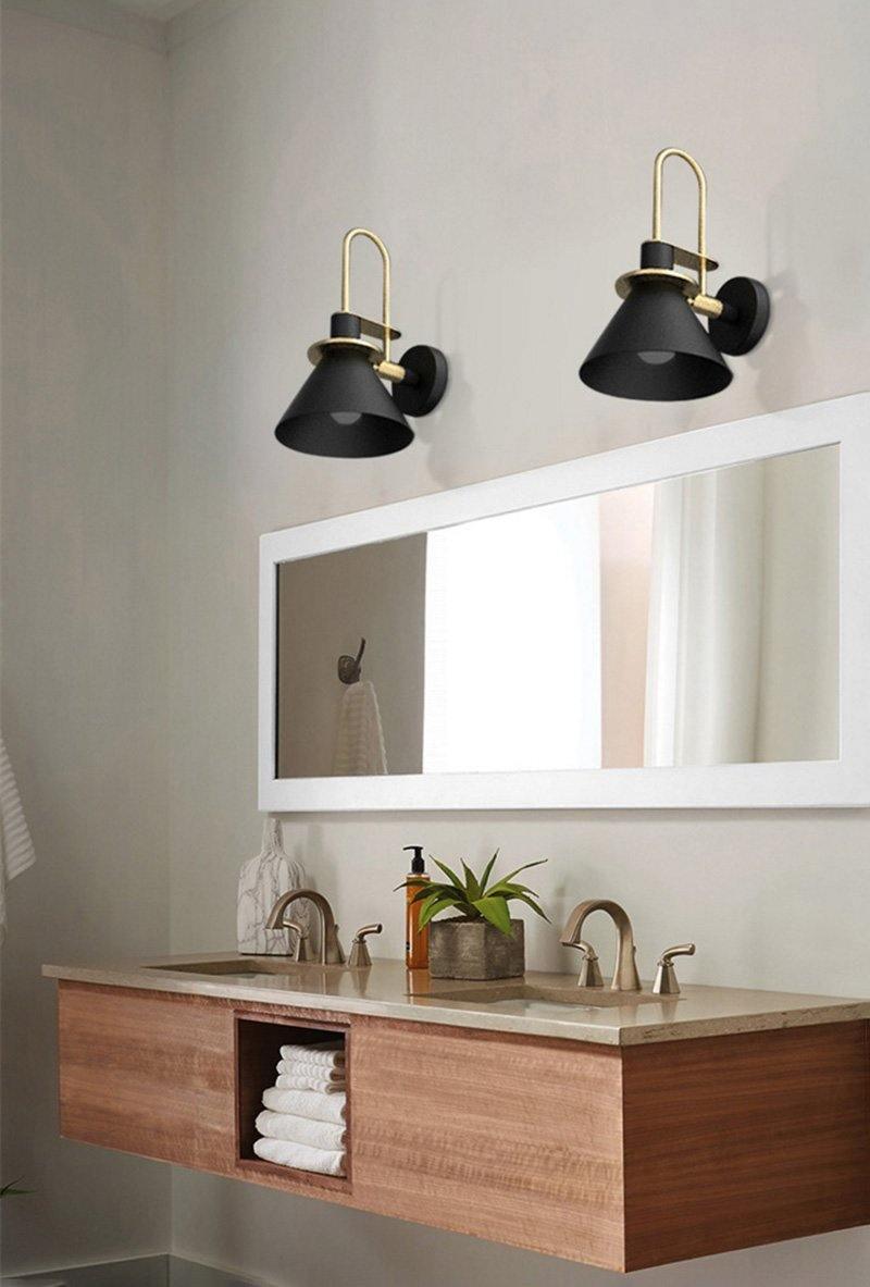 Modern Nordic Minimalist Metal Wall Sconce Geometric Iron Bracket Light Fixture