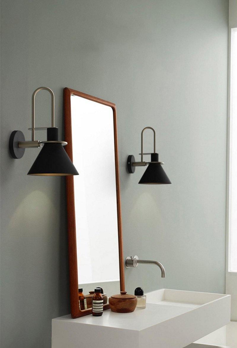 Modern Nordic Minimalist Metal Wall Sconce Geometric Iron Bracket Light Fixture