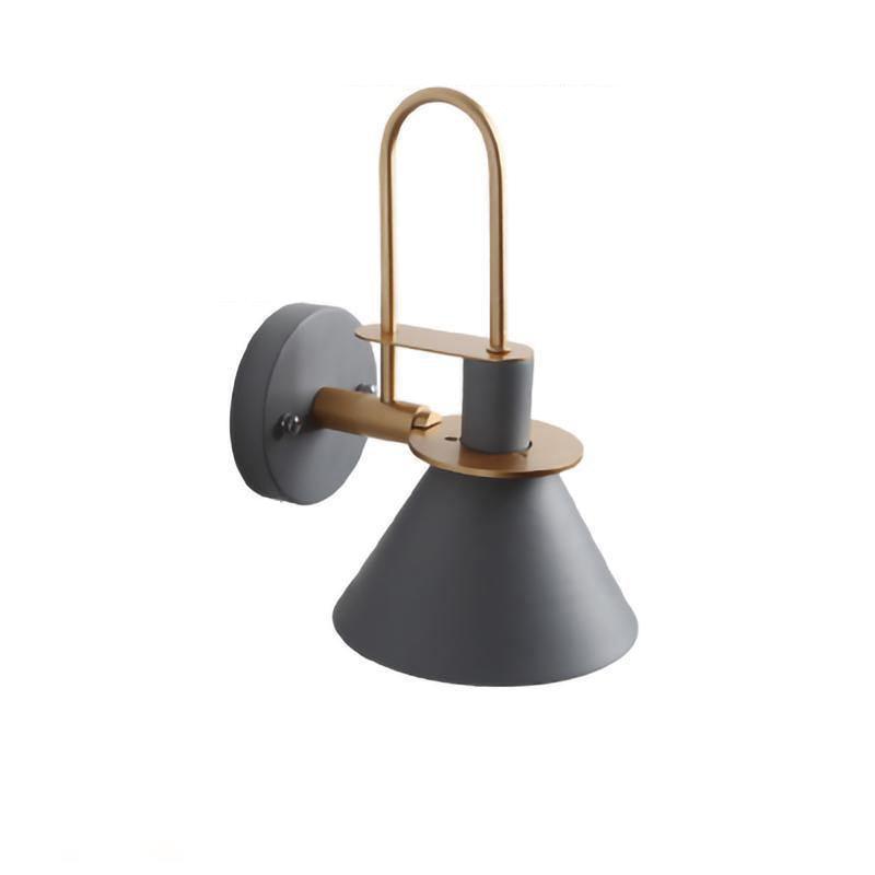 Modern Nordic Minimalist Metal Wall Sconce Geometric Iron Bracket Light Fixture