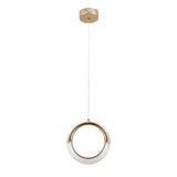 Modern Nordic Moon Ring LED Gold Pendant Light Small Chandelier for Bedside and Living Room