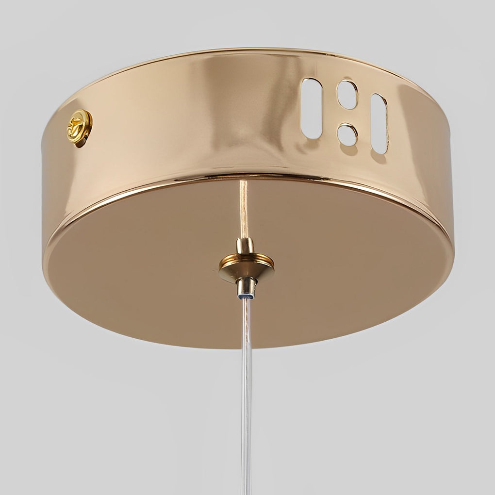 Modern Nordic Moon Ring LED Gold Pendant Light Small Chandelier for Bedside and Living Room