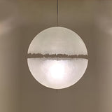 Modern Nordic Moon Shaped LED Chandelier White Resin Pendant Light Fixture