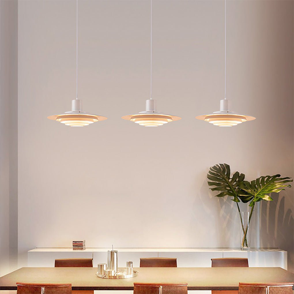 Modern Nordic Multi Layer Aluminum Pendant Light for Dining Room and Coffee Shop