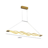Modern Nordic Multiwave LED Pendant Light Linear Wave Chandelier for Dining Room