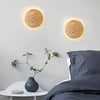 Modern Nordic Oak Wood LED Wall Sconce Round and Oval Design Bedside Lamp for Home Decor