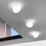 Modern Nordic Pebble Glass Wall Sconce White LED Cobblestone Decorative Light for Bedroom