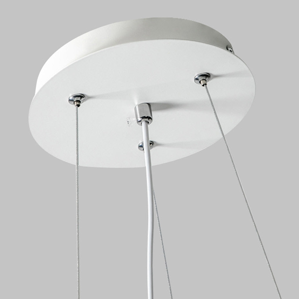 Modern Nordic Pumpkin LED Ceiling Light with Stepless Dimming and White Cloud Design for Bedroom