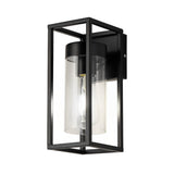 Modern Nordic Rectangular Black Iron Glass Wall Lamp Industrial Indoor Sconce Light