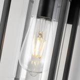 Modern Nordic Rectangular Black Iron Glass Wall Lamp Industrial Indoor Sconce Light