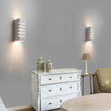 Modern Nordic Rectangular Gypsum Wall Sconce with Up and Down Glass Lighting