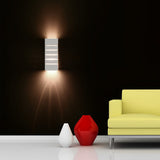 Modern Nordic Rectangular Gypsum Wall Sconce with Up and Down Glass Lighting