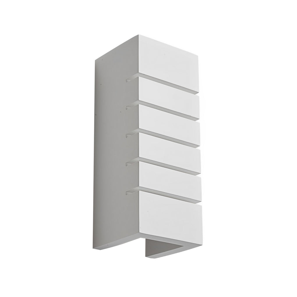 Modern Nordic Rectangular Gypsum Wall Sconce with Up and Down Glass Lighting